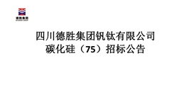 2020年度4月份碳化硅（75）招標公告