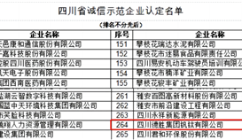 德勝釩鈦上榜2023四川省誠(chéng)信示范企業(yè)